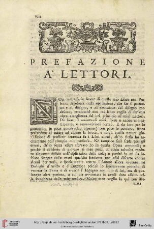 Prefazione a' lettori