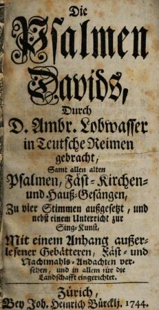 Die Psalmen Davids