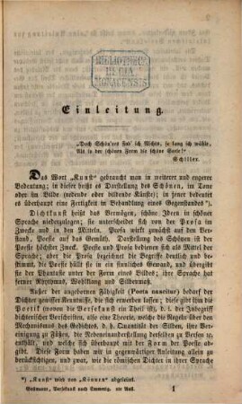 Lateinische, deutsche und griechische Verslehre, 1. Anleitung zur lateinischen Verskunst : nach W. J. Emmerig neu bearbeitet und mit einer vollständigen deutschen und griechischen Verslehre bereichert