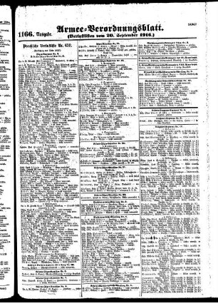 1166.Ausgabe. Mittwoch, 20. September 1916