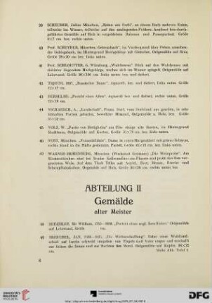 Abteilung II: Gemälde alter Meister (Nr. 48-87)