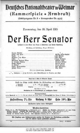 Der Herr Senator
