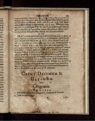 Caput Decimum & Ultimum De Cognatis