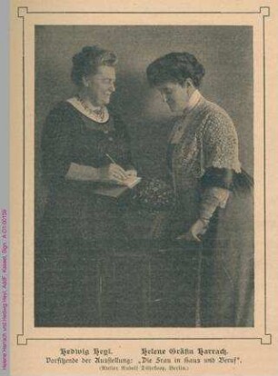 Helene Harrach und Hedwig Heyl