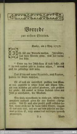 Vorrede zur ersten Edition