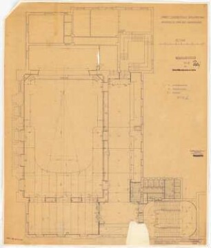 Konzerthaus, Beuthen Umbau: Grundriss Saalparkett 1:50