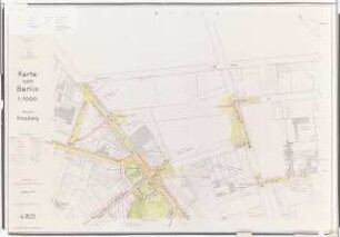 Verkehrserschließung Anhalter Bahnhof - Mauer - Mehringplatz, Berlin-Kreuzberg Schinkelwettbewerb 1982: Lageplan 1:1000