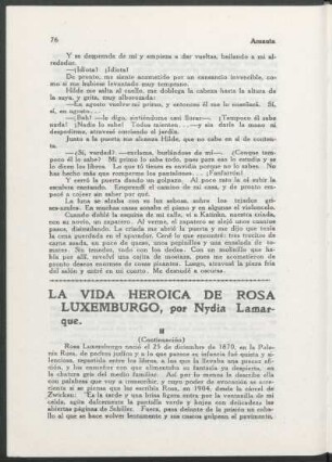 La vida heróica de Rosa Luxemburgo - (Continuación)