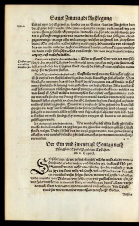 Der Ein und zwentzigst Sontag nach Pfingsten/ Epistel Pauli zun Ephesern im v. Capitel.