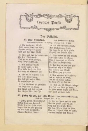 Lyrische Poesie