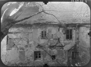 Pommritz-Niethen (Hochkirch-Niethen), Nr. 1. Rittergut (Erwähnung 1424). Herrenhaus. Rückseite (Teilansicht)