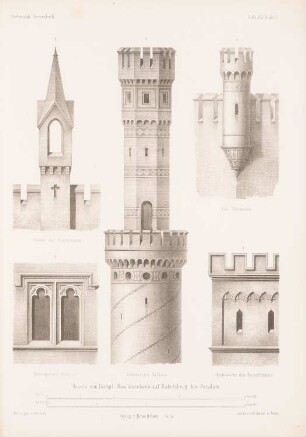 Dampfmaschinenhaus, Potsdam: Details (aus: Architektonisches Skizzenbuch, H. 41, 1859)