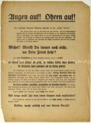 Aufruf der Deutschnationalen Volkspartei zum Beitritt und zur Wahl der Nationalversammlung 1919