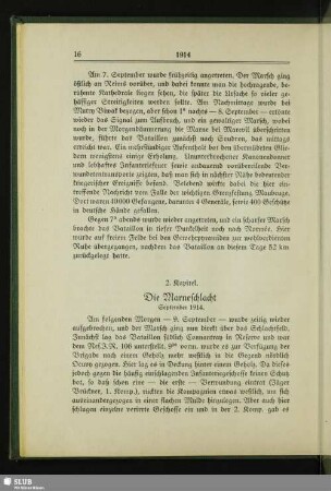 2. Kapitel. Die Marneschlacht : September 1914