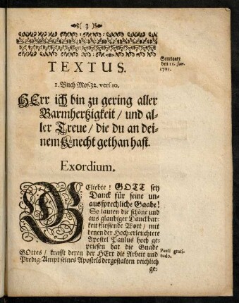 3-13, Exordium. - Erster Punct.