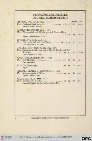 Französische Meister des XIX. Jahrhunderts