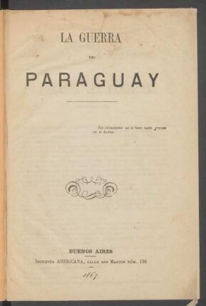 La guerra del Paraguay