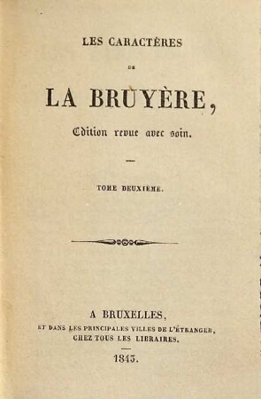 Les Caractères de La Bruyère, 2