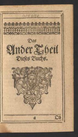 Das Ander Theil Dieses Buchs.