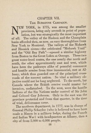 Chapter VII. The Burgoyne Campaign.