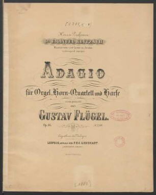 Adagio für Orgel, Horn-Quartett und Harfe : Op. 86