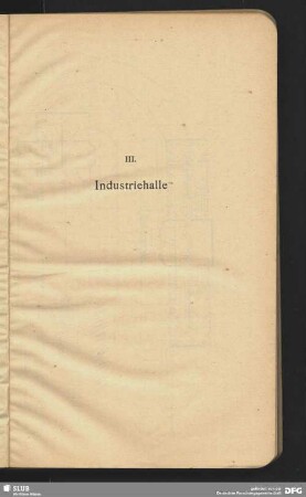 III. Industriehalle
