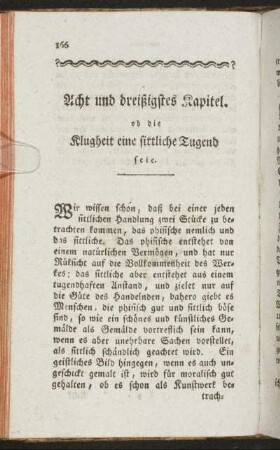 Acht und dreißigstes Kapitel ob die Klugheit eine sittliche Tugend seie.
