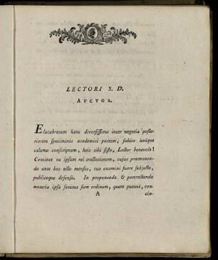 Lectori S. D. Auctor.
