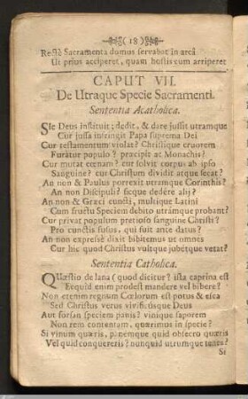 Caput VII. De Utraque Specie Sacramenti.