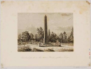 Gedenkstein als Obelisk für die im Maiaufstand vom 3. bis 9. Mai 1849 gefallenen Mitglieder des sächsischen und preußischen Millitärs