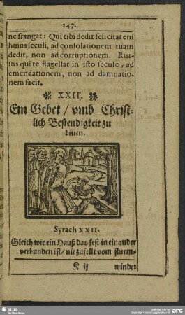 XXII. Ein Gebet, umb Christliche Bestendigkeit zu bitten