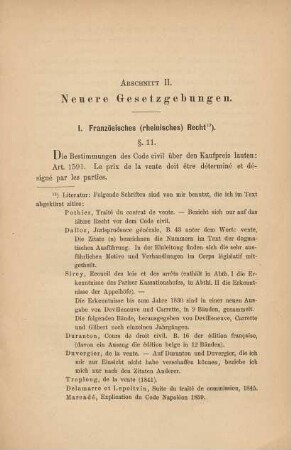 Abschnitt II. Neuere Gesetzgebungen