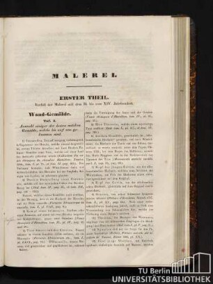 Malerei. Erster Theil Verfall der Malerei seit dem II. bis zum XIV. Jahrhundert