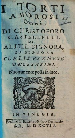 I Torti Amorosi : Comedia