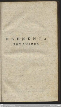 Elementa Botanices