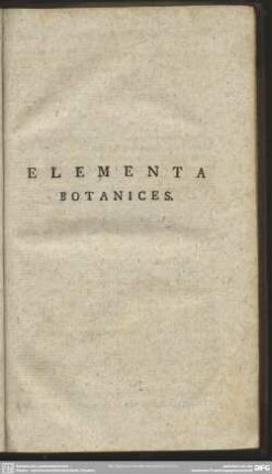 Elementa Botanices