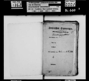Abführung von Steuern an die Landeskasse Sigmaringen