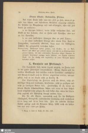 X. Turnspiele und Wettkämpfe