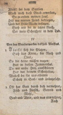 IV. Von den Wunderwerken des heil. Aloisius
