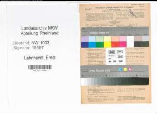 Entnazifizierung Ernst Lehnhardt , geb. 06.03.1891 (Bergmann)