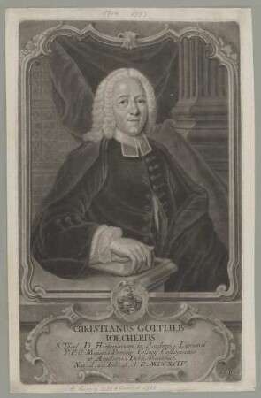 Bildnis des Christianus Gottlieb Ioecherus
