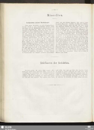 Briefkasten der Redaktion