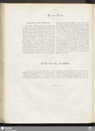 Briefkasten der Redaktion