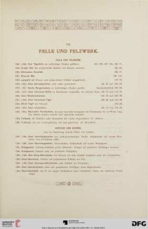 Felle und Pelzwerk (Nr. 1346-1400)