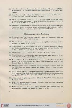 Holzschnitzerein, Kästchen (Nr. 230-259