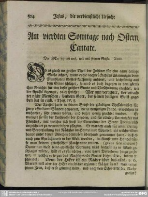 Am vierdten Sonntage nach Ostern, Cantate