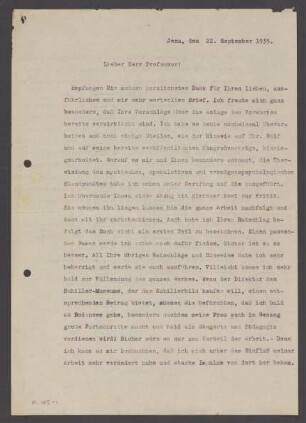 [Brief von Julius Bahle an Otto Selz vom 22. September 1935]