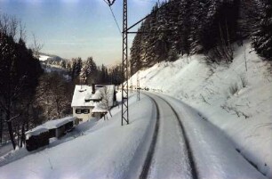 Verschneite Höllentalbahn; Abschnitt Tunnel - Hinterzarten