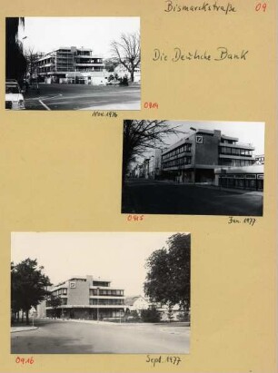 Bismarckstraße. Die Deutsche Bank. - im Bau 1976. - Fertigstellung 1977