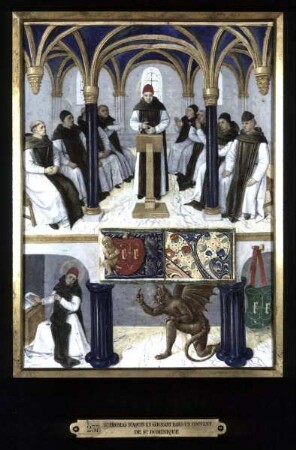 Stundenbuch des Etienne Chevalier — Der heilige Bernhard von Clairvaux als Lehrer
